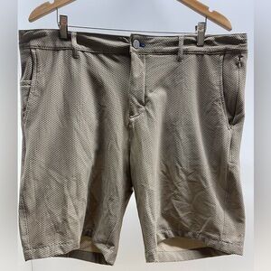 Classic Beige Men's Flat Front Shorts